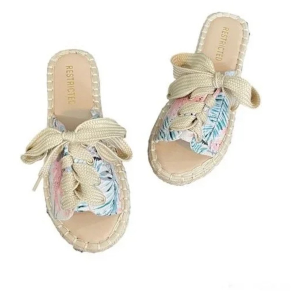 Restricted Multicolor Espadrille Sandals